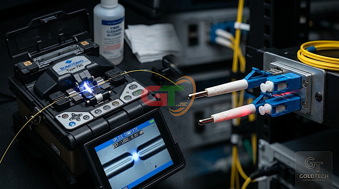 Suy hao quang tại mối hàn nhiệt fusion splice và đầu nối quang adapter connector